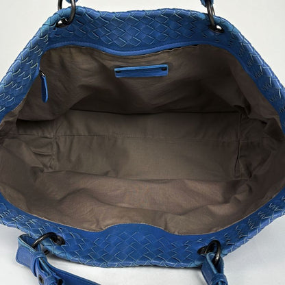 Bottega Veneta Veneta Intrecciato Tote Shoulder Bag Shoulder Tote Leather Blue
