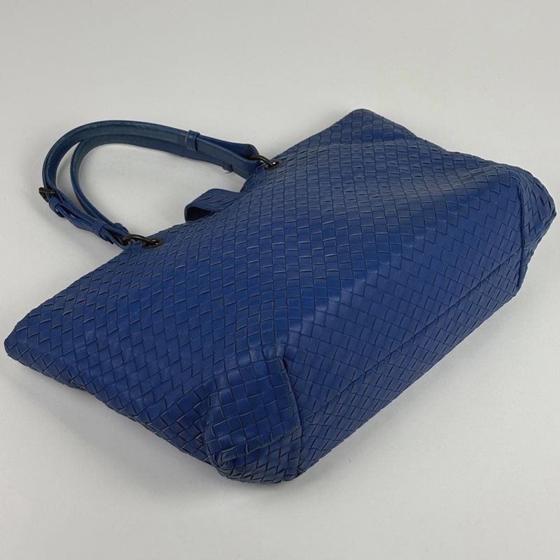 Bottega Veneta Veneta Intrecciato Tote Shoulder Bag Shoulder Tote Leather Blue