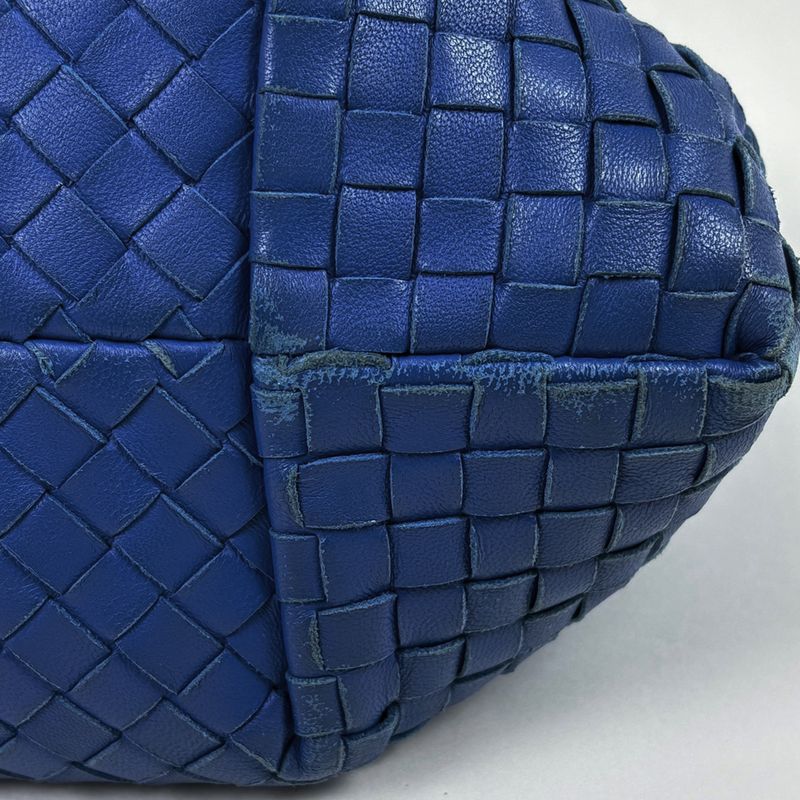 Bottega Veneta Veneta Intrecciato Tote Shoulder Bag Shoulder Tote Leather Blue