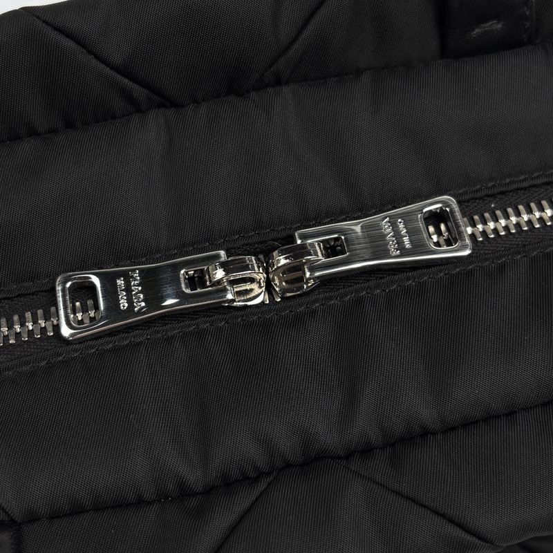 Prada Small Padded Linylon Tote Bag 2way Shoulder Bag Logo Plate Tote Bag Nylon