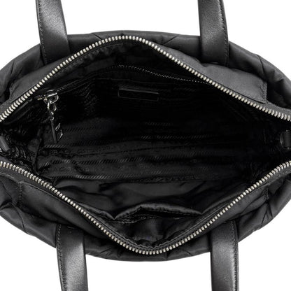 Prada Small Padded Linylon Tote Bag 2way Shoulder Bag Logo Plate Tote Bag Nylon