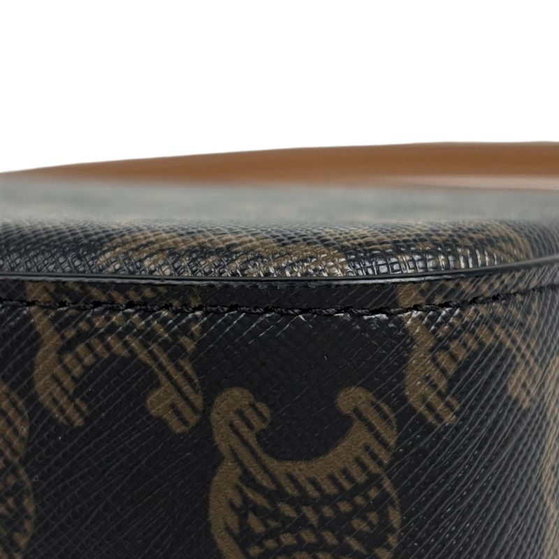 Celine Triomphe Shoulder Bag Shoulder Handbag Shoulder Bag Coated Canvas Brown