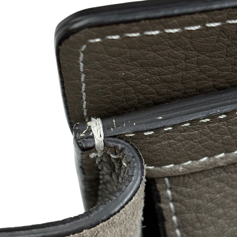 Celine Luggage Nano Shopper 2way Shoulder Bag Handbag Leather Brown Women