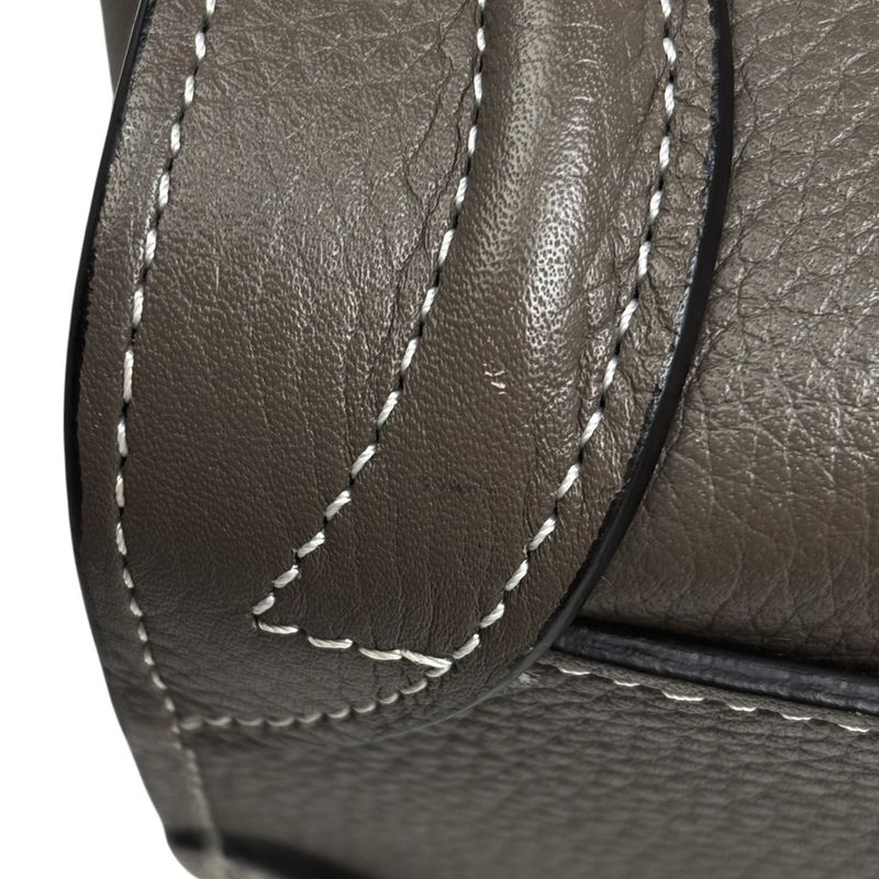 Celine Luggage Nano Shopper 2way Shoulder Bag Handbag Leather Brown Women