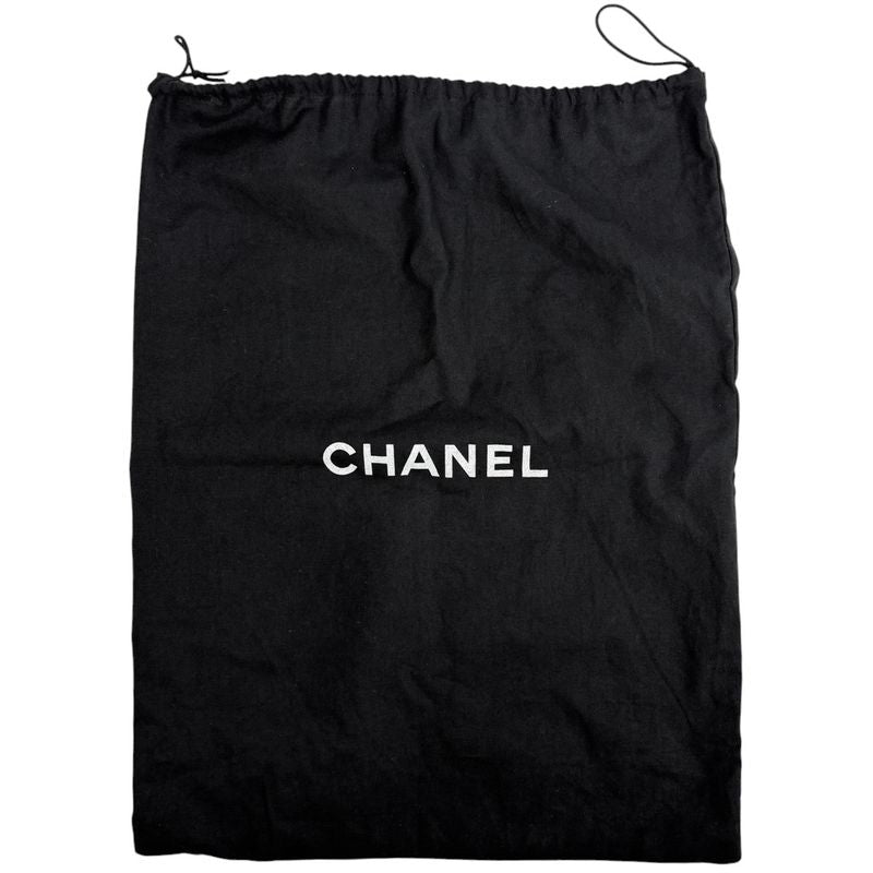 Chanel Cambon Line Medium Tote Bag Coco Mark Handbag Tote Leather Beige Black