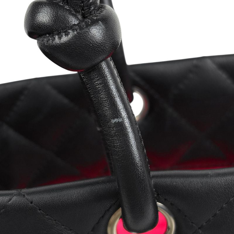 Chanel Cambon Line Large Tote Bag Coco Mark Shoulder Bag Tote Leather Black