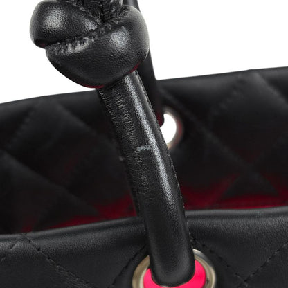 Chanel Cambon Line Large Tote Bag Coco Mark Shoulder Bag Tote Leather Black