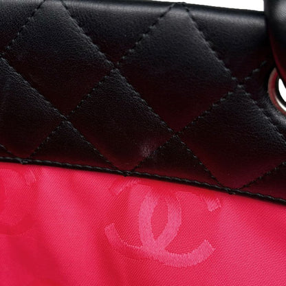 Chanel Cambon Line Large Tote Bag Coco Mark Shoulder Bag Tote Leather Black