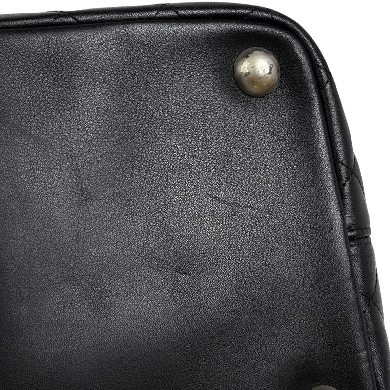 Chanel Cambon Line Large Tote Bag Coco Mark Shoulder Bag Tote Leather Black