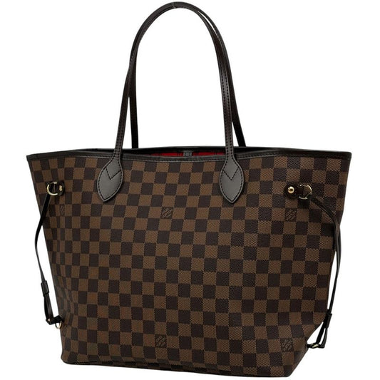 Louis Vuitton Neverfull MM Shoulder Bag Shopping Tote Bag Damier Brown N51105