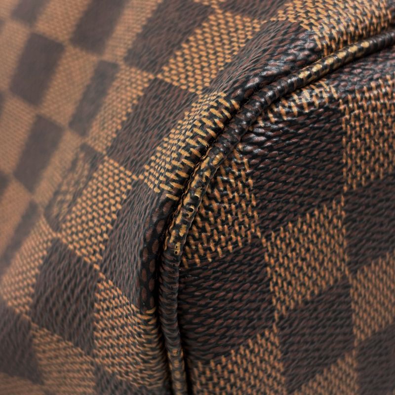 Louis Vuitton Neverfull MM Shoulder Bag Shopping Tote Bag Damier Brown N51105
