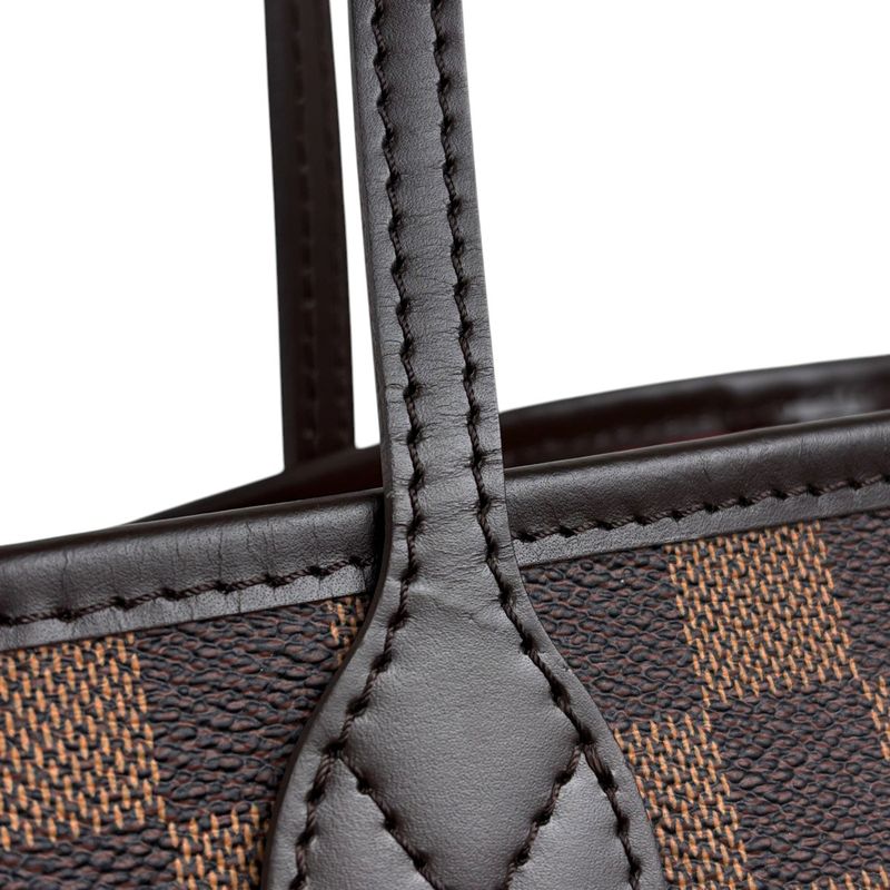 Louis Vuitton Neverfull MM Shoulder Bag Shopping Tote Bag Damier Brown N51105
