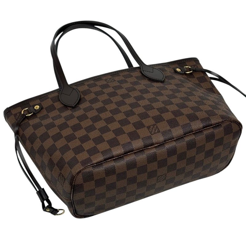 Louis Vuitton Neverfull PM Handbag Tote Bag Damier Brown N41359 Women