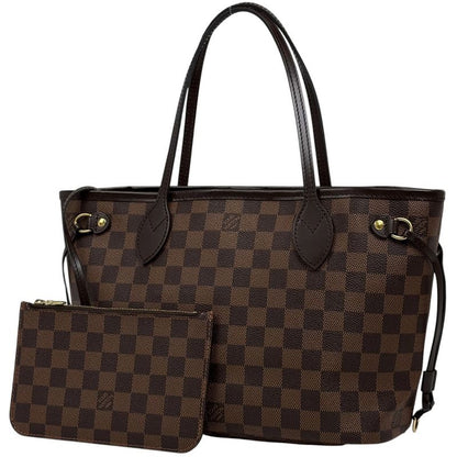 Louis Vuitton Neverfull PM Handbag Tote Bag Damier Brown N41359 Women