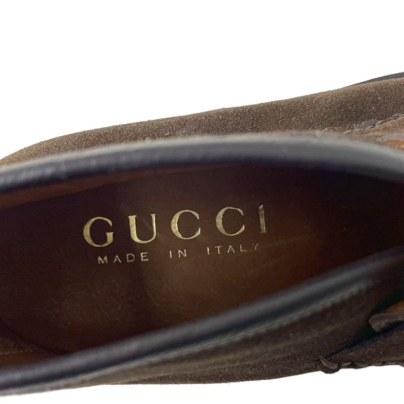 Gucci Horsebit Chukka Boots Short Boots Suede Shoes 0067114 39.5 E Dark Brown AA