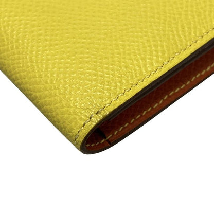 Hermes Long Wallet Bearn Souffle Verso Lime And Taille Batteau New Shape