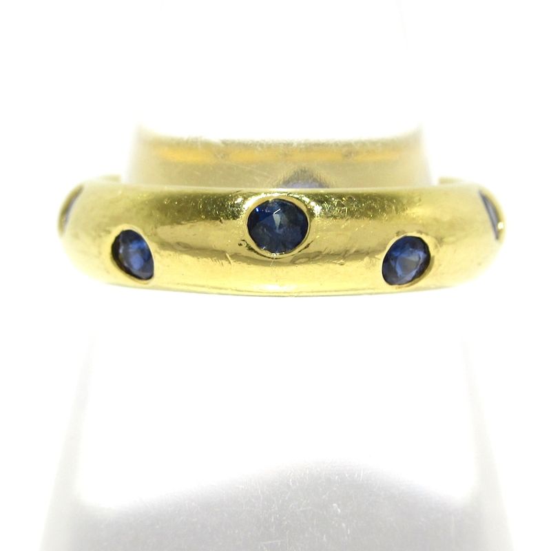 Tiffany & Co Ring Dots Ring 18K Yellow Gold X Sapphire 10P Sapphire