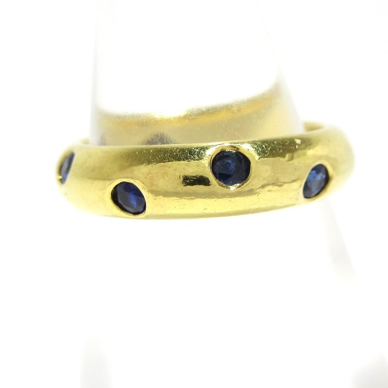 Tiffany & Co Ring Dots Ring 18K Yellow Gold X Sapphire 10P Sapphire