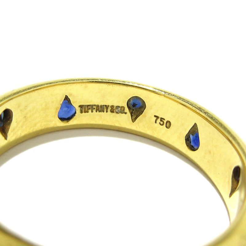 Tiffany & Co Ring Dots Ring 18K Yellow Gold X Sapphire 10P Sapphire
