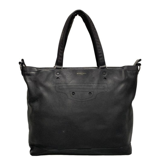 Balenciaga Handbag Black Out City 459509 Black Leather