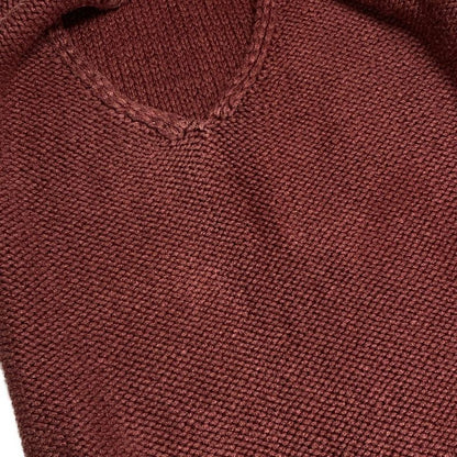 Hermes Sleeveless Sweater Size S Women's Margiela Period Bordeaux High Neck Silk