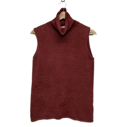 Hermes Sleeveless Sweater Size S Women's Margiela Period Bordeaux High Neck Silk