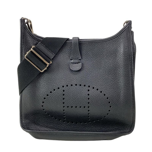 Hermes Shoulder Bag Evelyn 3 III PM Black Silver Hardware