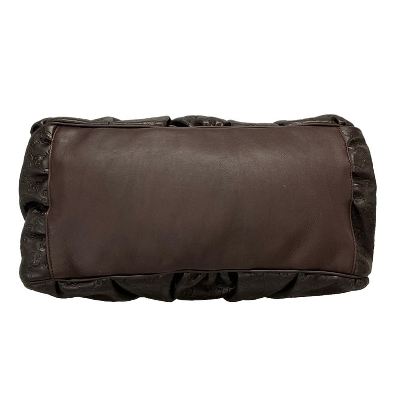Gucci Handbag Hysteria 197019 Dark Brown Leather