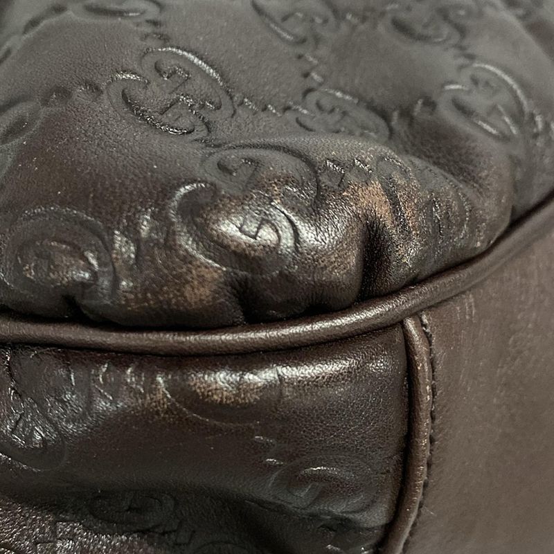 Gucci Handbag Hysteria 197019 Dark Brown Leather