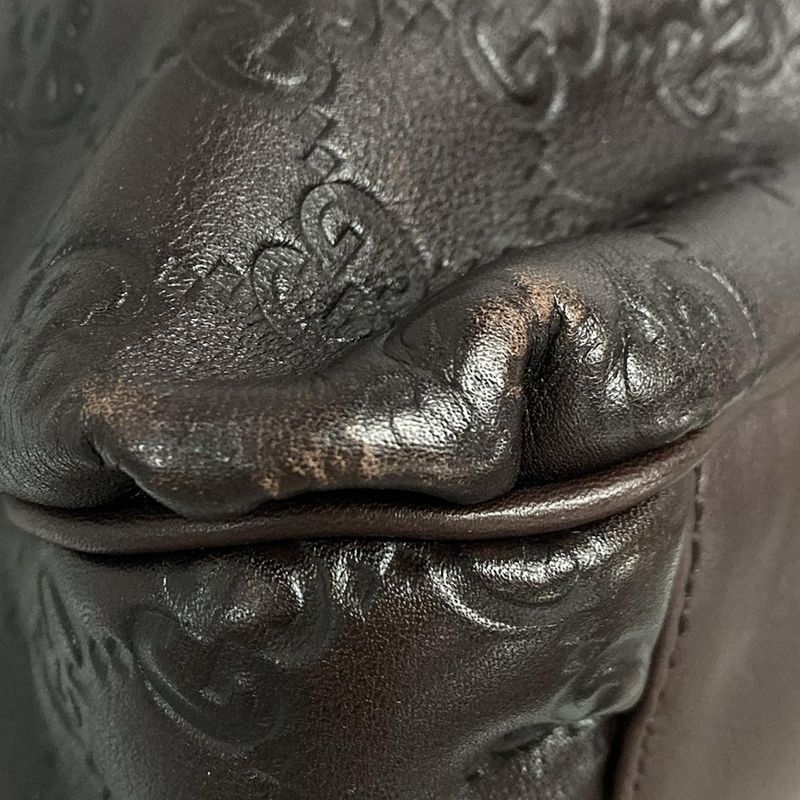 Gucci Handbag Hysteria 197019 Dark Brown Leather