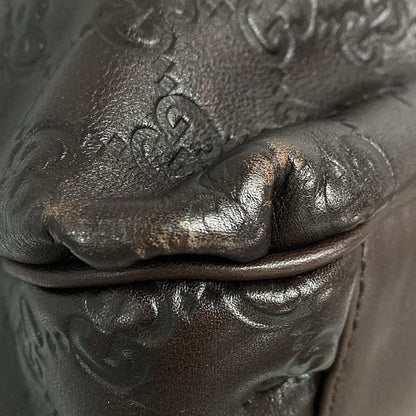 Gucci Handbag Hysteria 197019 Dark Brown Leather