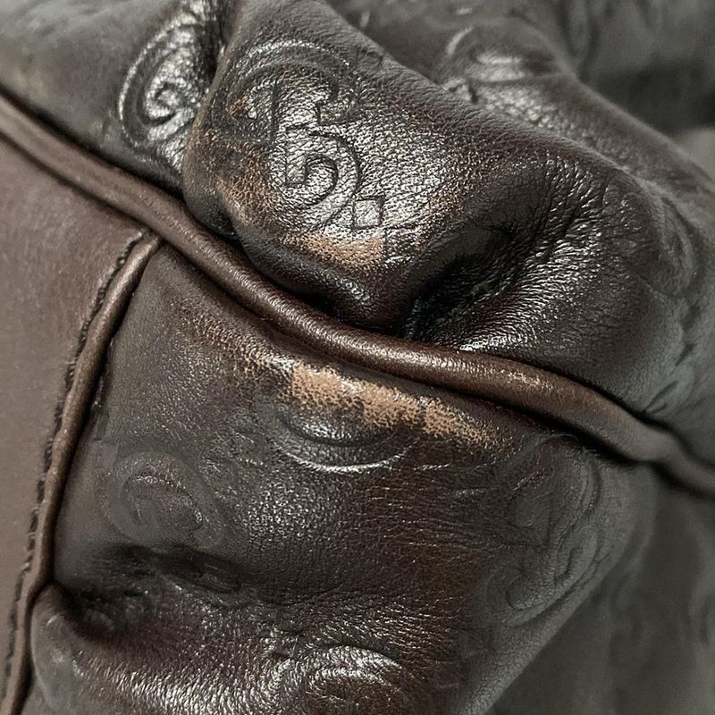 Gucci Handbag Hysteria 197019 Dark Brown Leather