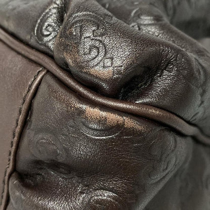 Gucci Handbag Hysteria 197019 Dark Brown Leather