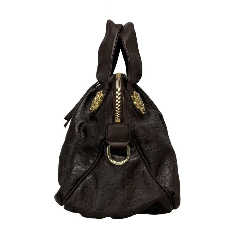 Gucci Handbag Hysteria 197019 Dark Brown Leather