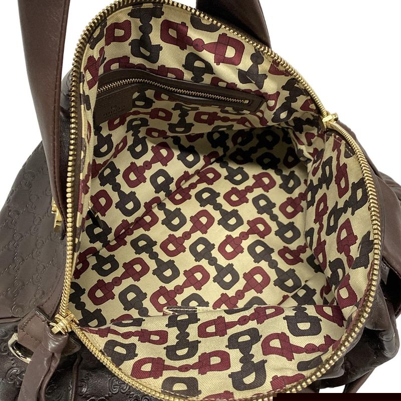 Gucci Handbag Hysteria 197019 Dark Brown Leather