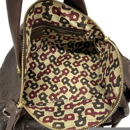 Gucci Handbag Hysteria 197019 Dark Brown Leather