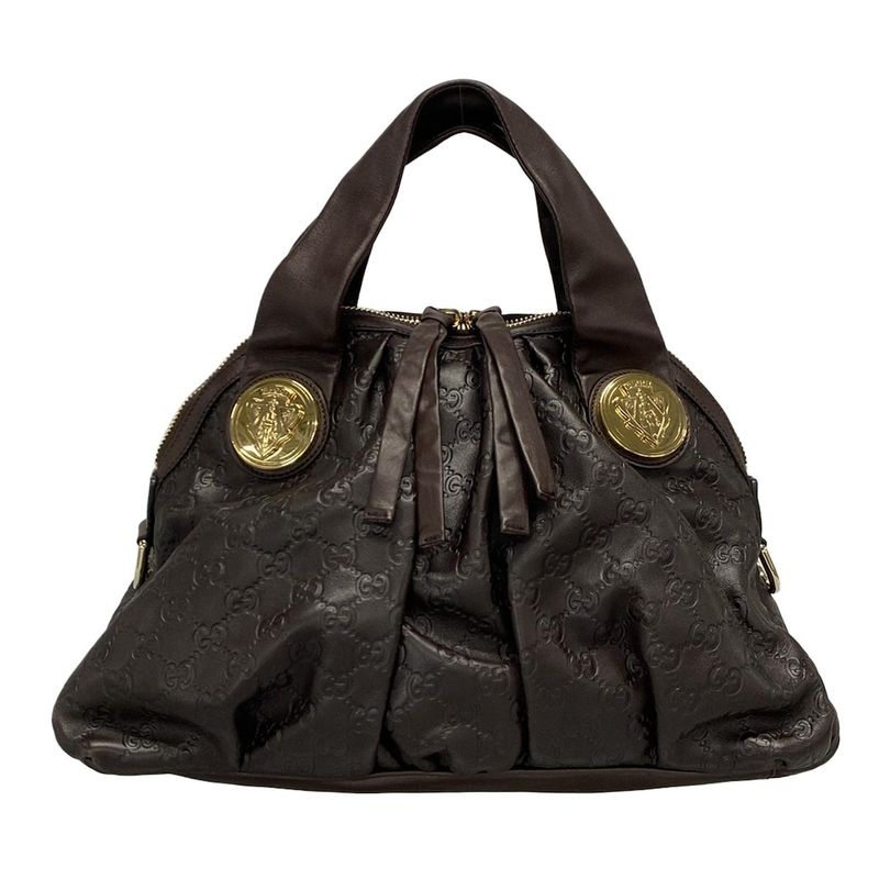 Gucci Handbag Hysteria 197019 Dark Brown Leather