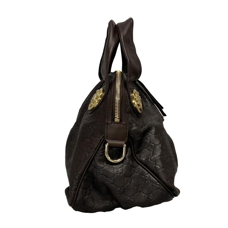 Gucci Handbag Hysteria 197019 Dark Brown Leather