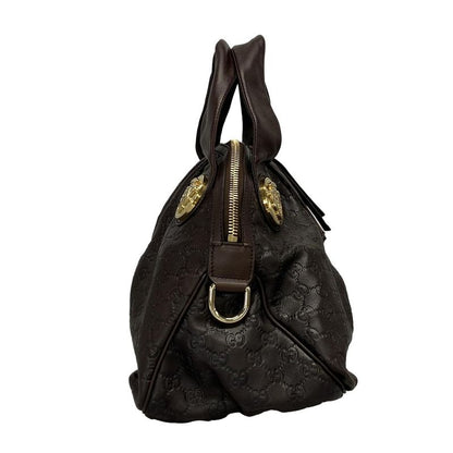 Gucci Handbag Hysteria 197019 Dark Brown Leather