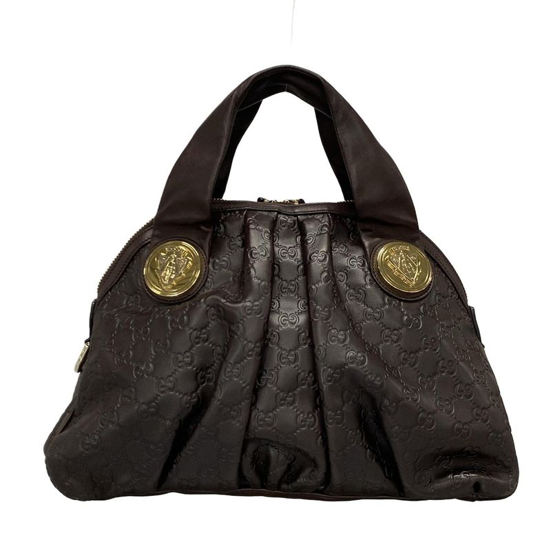 Gucci Handbag Hysteria 197019 Dark Brown Leather