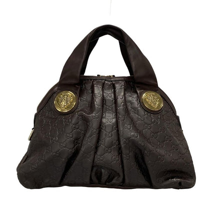 Gucci Handbag Hysteria 197019 Dark Brown Leather