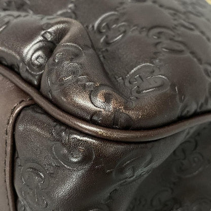 Gucci Handbag Hysteria 197019 Dark Brown Leather