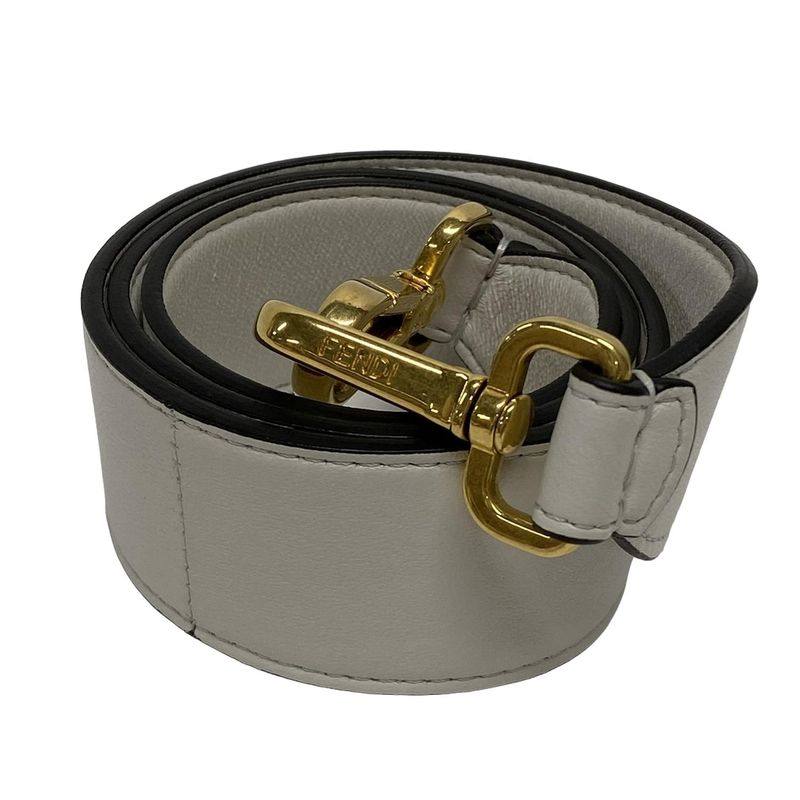 Fendi Handbag Mamma Bucket 8br600-a72v White Baguette Zucca Pattern Shape