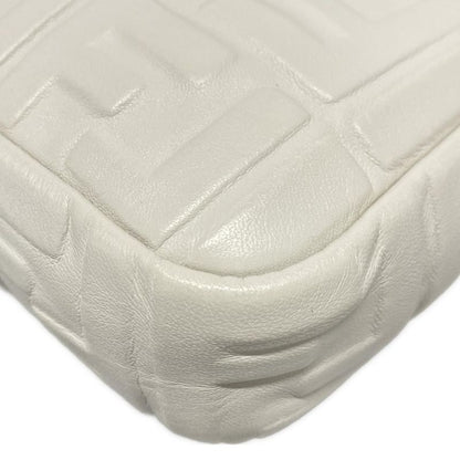 Fendi Handbag Mamma Bucket 8br600-a72v White Baguette Zucca Pattern Shape