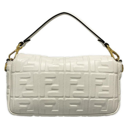 Fendi Handbag Mamma Bucket 8br600-a72v White Baguette Zucca Pattern Shape