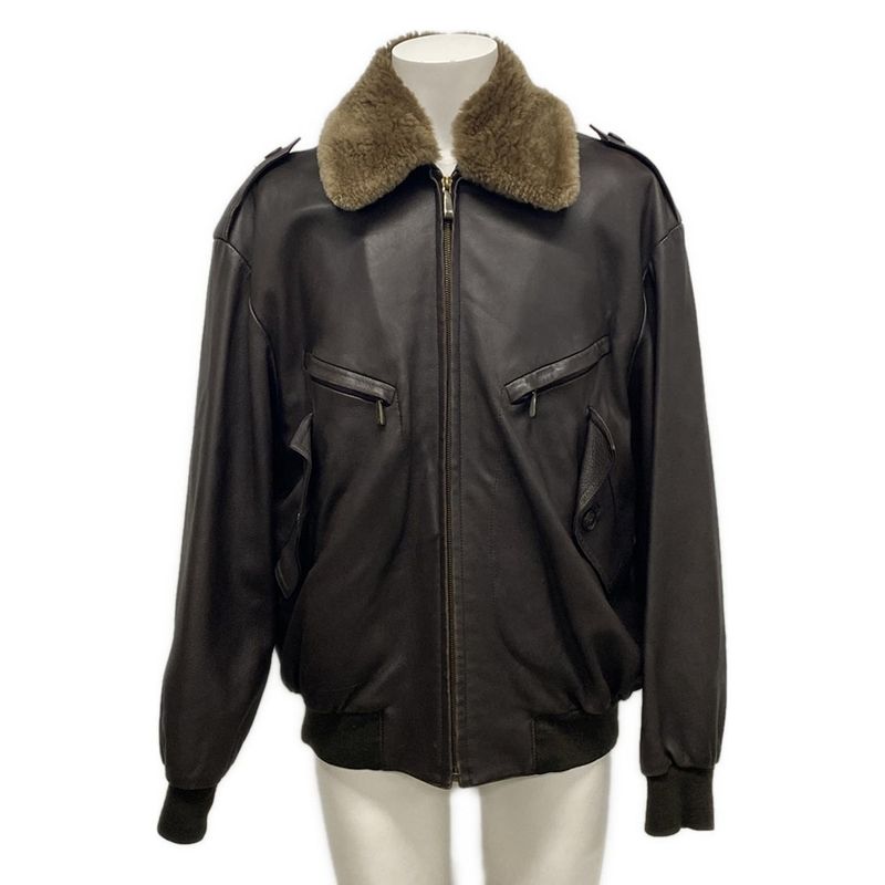 Hermes Blouson Size 52 Men's - Dark Brown Leather