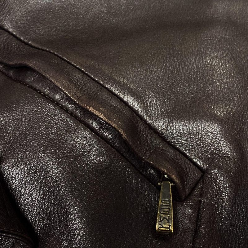 Hermes Blouson Size 52 Men's - Dark Brown Leather