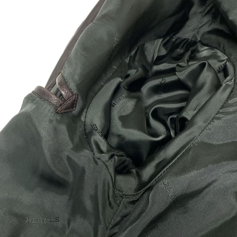 Hermes Blouson Size 52 Men's - Dark Brown Leather
