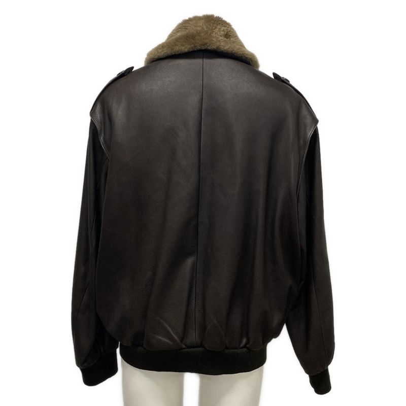 Hermes Blouson Size 52 Men's - Dark Brown Leather