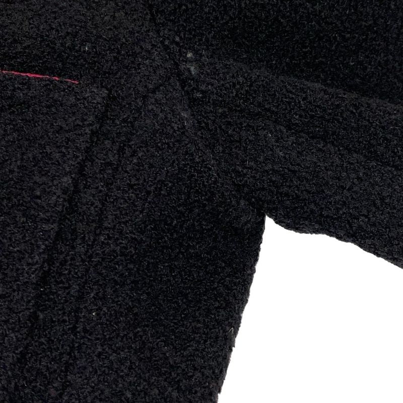 Chanel Jacket Size 38 M Women - P71725 Black And Pink Tweed Cropped Wool